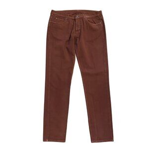 Eleventy 5 Pocket Button Fly Trouser Pants Mens 36 Brown Rust Straight Leg